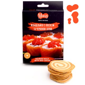 Mavsy - Salmon cod with fish roe roll, 100g/Mavsy, Філадельфія з лососем та червоною ікрою, 100г.