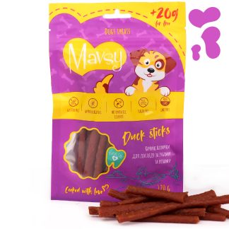 Mavsy-Duck sticks, 120 g / Качині палички для догляду за зубами та яснами для собак, 120 г