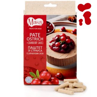 Mavsy - FD Ostrich+cranberry, 50g/Mavsy, Паштет зі страуса під журавлиновим соусом, 50г.
