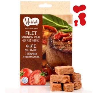 Mavsy - FD Beef+tomato, 50g/Mavsy, Філе міньон з яловичини з сушеними томатами, 50г.