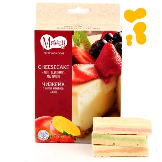 Mavsy - FD Apple/mango/cranberry pie+ lamb milk powder, 50g/Mavsy, Чизкейк з яблуком журавлиною та манго, 50г.