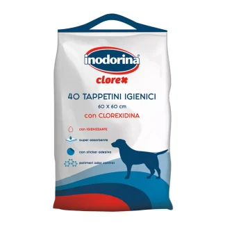 Inodorina Clorex Training Pads - Пелюшки з хлоргекседином, 60х60 см, 40 шт