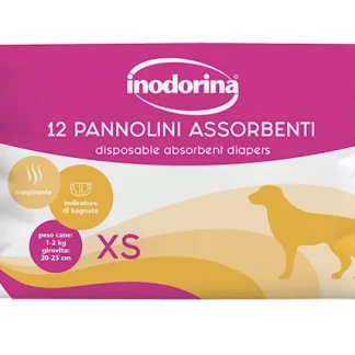 Inodorina Pannolini Assorbenti - Підгузки для собак з індикатором вологості, 12 шт., розмір XS