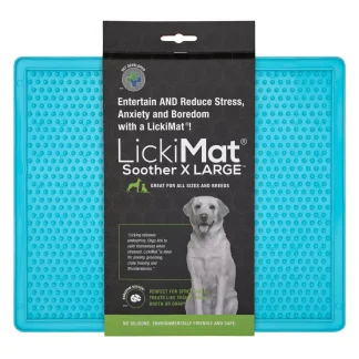 Килимок для повільного харчування Licki Mat Soother Large для собак, блакитний м'який великий