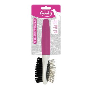 Inodorina Double Dog Brush - Щітка двостороння для собак та котів, S