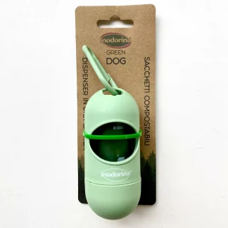 Inodorina Green Dispenser + Bio Sachets Диспенсер з біорозкладними пакетиками, 1 шт