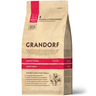 GD Cat Indoor Lamb & Turkey 8 кг/ Грандорф ягня та індичка для дорослих котів 8 кг