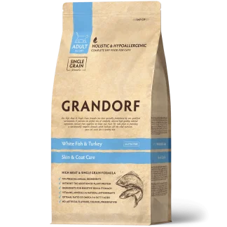 GD Cat Indoor White Fish & Turkey 0,4 кг/ Грандорф риба та індичка для дорослих котів 0,4 кг