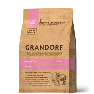 GD Dog Puppy Lamb & Turkey 3 кг/ Грандорф ягня та індичка для цуценят від 3 тижнів 3 кг