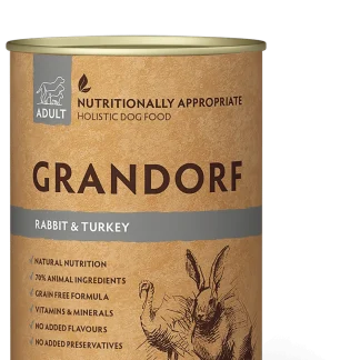 GD-Dog - Rabbit & Turkey - Adult - 400g / Грандорф вологий корм для собак з м'ясом кроля та індичкою 400 г