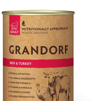 GD-Dog - Beef & Turkey - Adult - 400g / Грандорф вологий корм для собак з яловичиною та індичкою 400 г