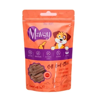 Mavsy-Soft Beef Slice, 100 g / Бефстроганов з яловичини для собак, 100 г