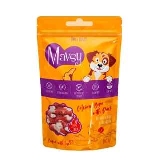 Mavsy-Calcium Bone with Duck, 100 g / Качина ніжка з кальцієм для собак, 100 г
