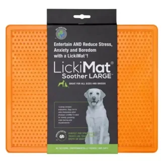 Килимок для повільного харчування Licki Mat Soother Large для собак, помаранчевий м'який великий
