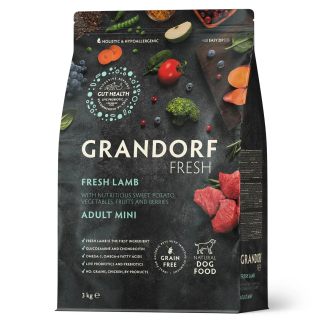 Grandorf FRESH LAMB & SWEET POTATO ADULT DOG MINI - Сухий корм для дорослих собак малих порід з ягням та бататом, 3 кг