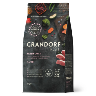 Grandorf FRESH DUCK & SWEET POTATO ADULT CAT - Сухий корм для дорослих котів качка з бататом, 2 кг